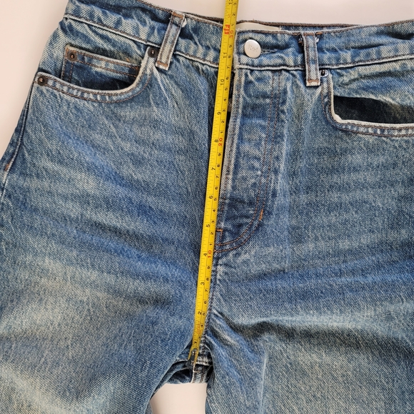 Reformation Cynthia Mushroom Embroidered High Rise Straight Jeans, Size 24 - Picture 8 of 11